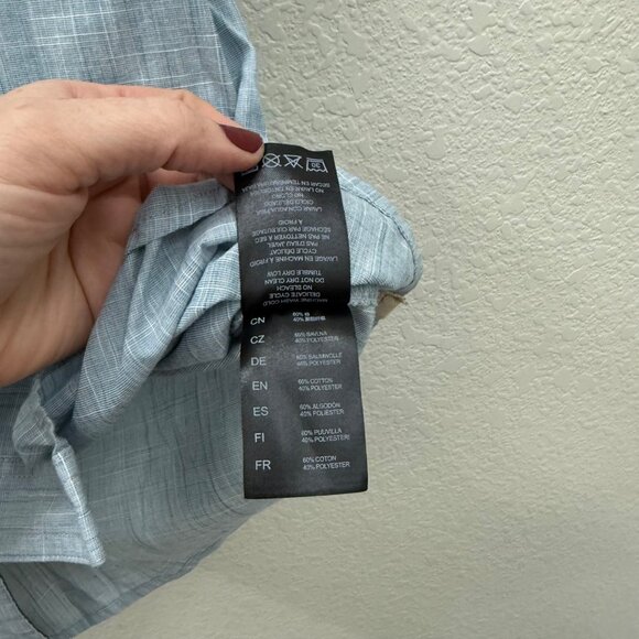 Kuhl Karib Blue Short Sleeve Performance Lightweight Button Shirt 7259 Mens XL - Picture 5 of 9